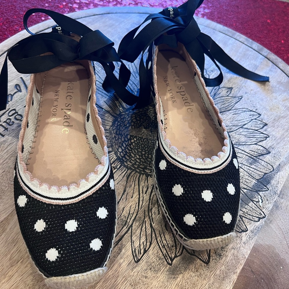 Kate Spade polka dot ballet flats 8.5